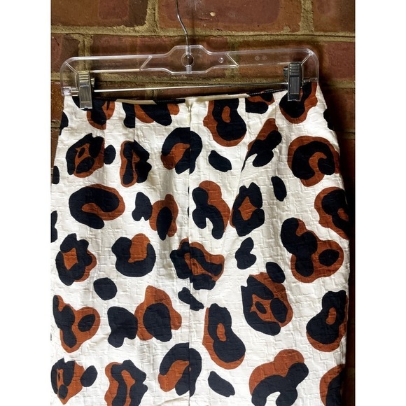 TALBOTS Ecru,Tan Abstract Animal Print Pencil Skirt - Picture 5 of 7